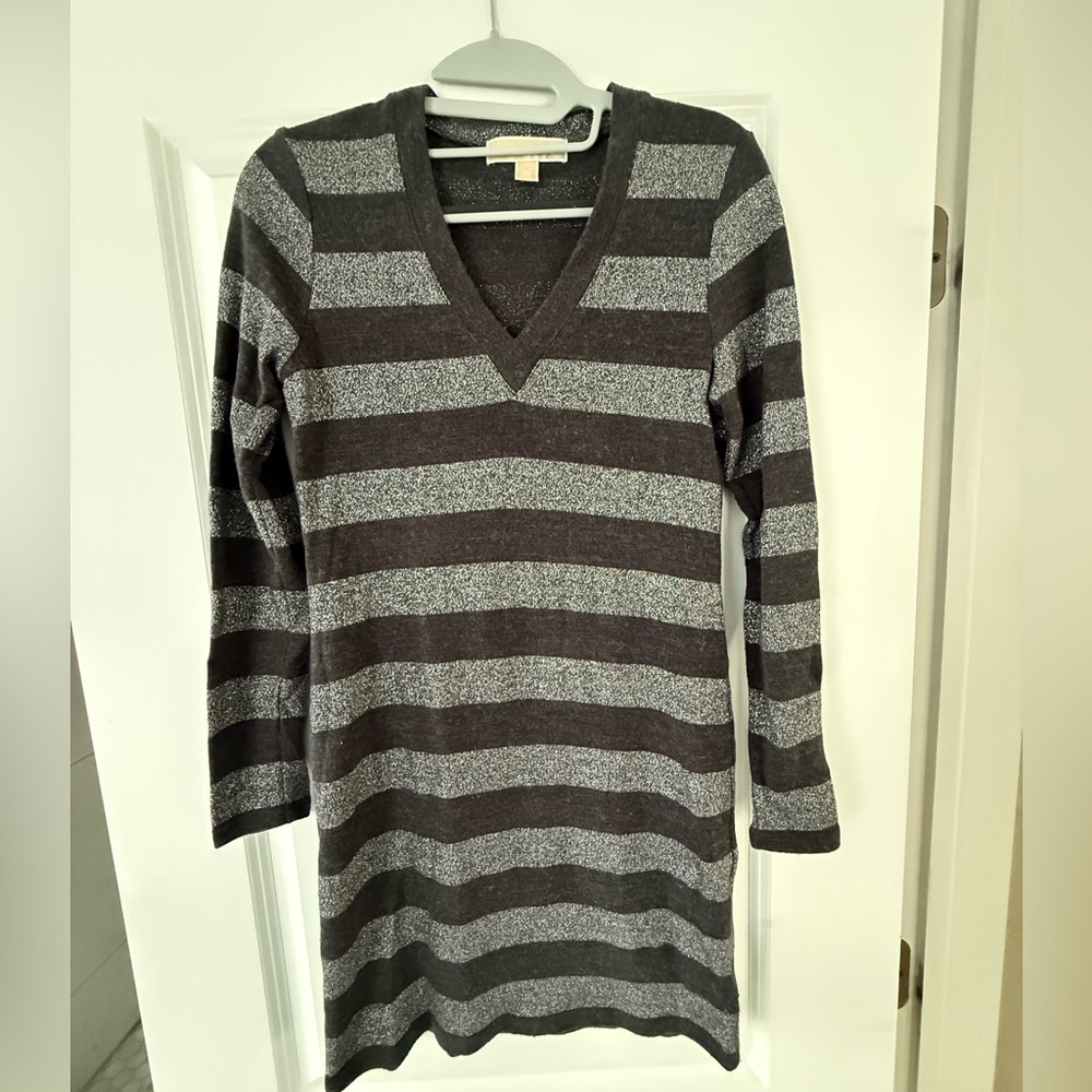 Michael Kors XS Black Silver sweater Dress